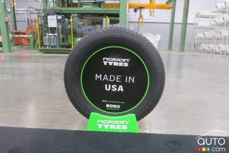 A Nokian tire, "Made in the USA"